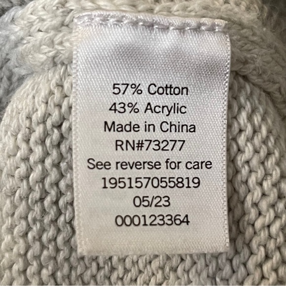 Sonoma Men's Oatmeal 1/4 Quarter Zip-Up Long-Sleeve Knit Sweater XXL - Picture 5 of 6